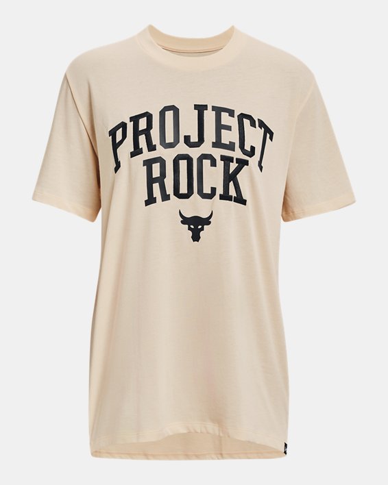 Women's Project Rock Heavyweight Campus T-Shirt, Orange, pdpMainDesktop image number 4
